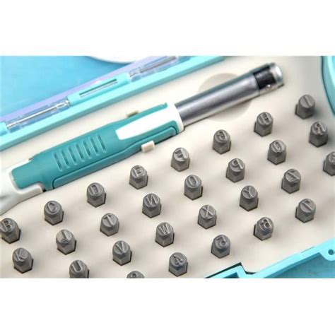 Stamp & Go Metal Stamping Tool Kit Silver Teal 